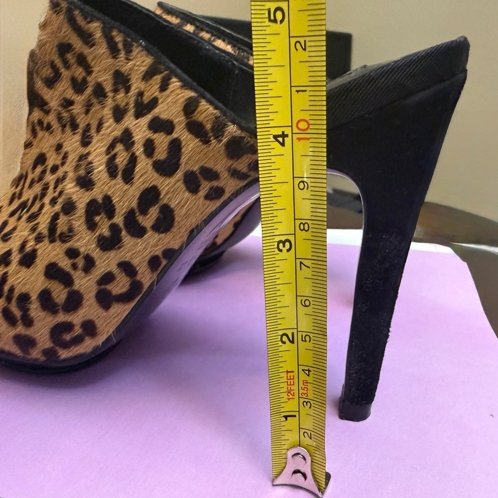 MANGO animal print Leather hair on Heels Size 7.5 - Picture 9 of 9
